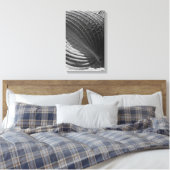 Zwart-wit hosta Leaf Canvas Afdruk (Insitu (Slaapkamer))