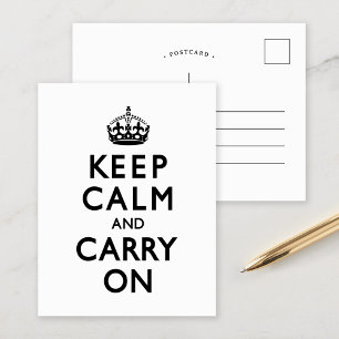 Zwart-wit houd Rust en draag Briefkaart