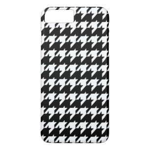 Zwart-wit houndstooth iPhone 8 plus / 7 plus hoesje