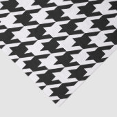 Zwart-wit houndstooth-patroon tissuepapier (Detail)