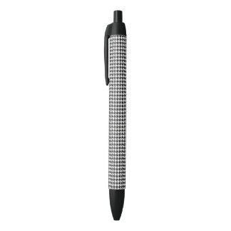 Zwart-wit houndstooth-patroon zwarte inkt pen