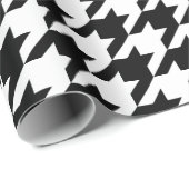 Zwart-wit houndstooth-patroonpatroon cadeaupapier (Rol Hoek)