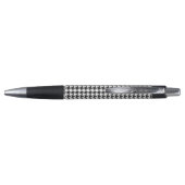 Zwart-wit houndstooth-patroonpatroon pen (Achterkant)
