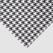 Zwart-wit houndstooth-patroonpatroon tissuepapier (Detail)