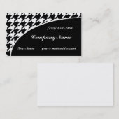 Zwart-wit houndstooth-patroonpatroon visitekaartje (Voorkant / Achterkant)