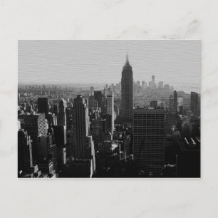Zwart-wit houten effect NYC Briefkaart