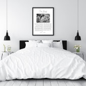 Zwart-wit huwelijksgeloften jubileumcadeau poster