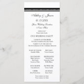 Zwart-wit huwelijksprogramma programma (Achterkant)