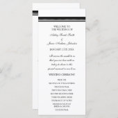 Zwart-wit huwelijksprogramma programma (Voorkant / Achterkant)