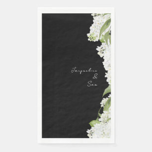 Zwart Wit Hydrangeas Wedding Script Servet
