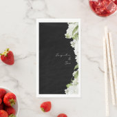 Zwart Wit Hydrangeas Wedding Script Servet (Insitu)