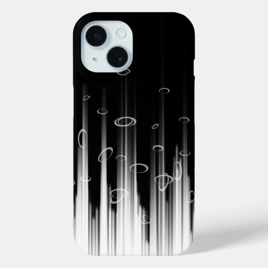 Zwart-wit hypnotische cirkelvormige lijn strepen k Case-Mate iPhone case (Achterkant)