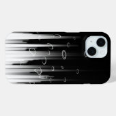 Zwart-wit hypnotische cirkelvormige lijn strepen k Case-Mate iPhone case (Achterkant (horizontaal))