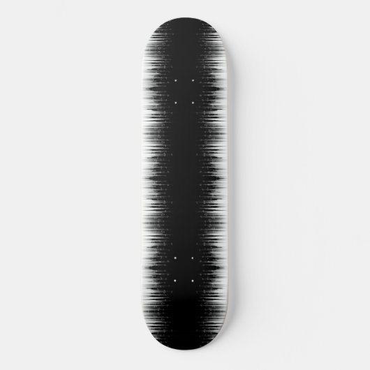 Zwart-wit hypnotische cirkelvormige lijn strepen k skateboard (Voorkant)