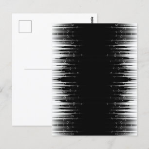 Zwart-wit hypnotische gestreepte cirkelkunst briefkaart