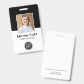 Zwart-wit ID-badge Badge (Voor- en achterkant)