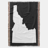 Zwart-wit Idaho Shape Deken (Voorkant Verticaal)
