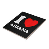 Zwart Wit Ik hou van Ariana Tegeltje (Zijkant)