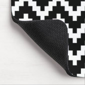 Zwart-wit Ika Zigzag Geometric Pattern Muismat (Hoek)