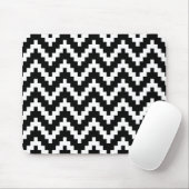 Zwart-wit Ika Zigzag Geometric Pattern Muismat (Met muis)
