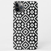  Zwart Wit Ikat Argyle Squares Art iPhone Hoesje (Achterkant)