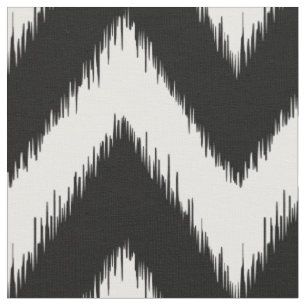 Zwart-wit Ikat Chevron Stof
