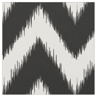 Zwart-wit Ikat Chevron Stof