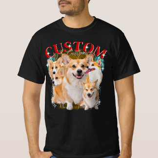 Zwart-wit illegale kopie Vintage Huisdieren Honden T-shirt