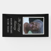 Zwart wit in liefdevolle Memory Photo Grave Hoesje Spandoek (Horizontaal)