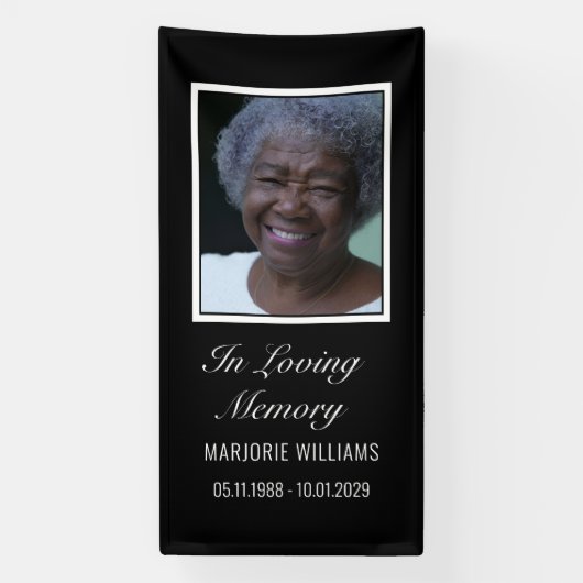 Zwart wit in liefdevolle Memory Photo Grave Hoesje Spandoek (Verticaal)