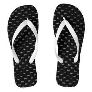 Zwart & Wit Infinity Elegante Collectie Teenslippers