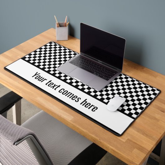 Zwart-wit ingecheckt bureaumat (Kantoor 2)