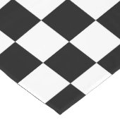 Zwart-wit ingecheckt lange tafelloper (Hoek)