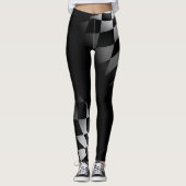 Zwart/wit ingeschakeld leggings (Voorkant)