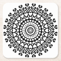 Zwart-wit ingewikkelde gedetailleerde Mandala-kuns
