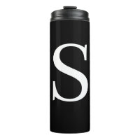 Zwart-wit Initiaal Letter Monogrammed Plain