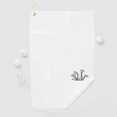 Zwart Wit Initiaal Monogram Golfhanddoek (Insitu)