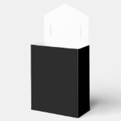 Zwart-wit Initialen bruiloft Bedankdoosjes (Geopend)