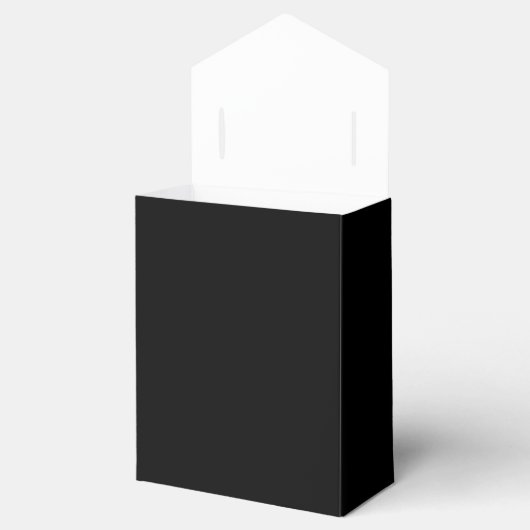 Zwart-wit Initialen bruiloft Bedankdoosjes (Geopend)