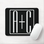 Zwart-wit | Initialen voor paren Muismat (Met muis)