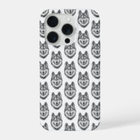 Zwart & Wit Inkt & Waterverf Siberische Husky