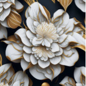 Zwart-wit inpakpapier Flat Sheet Set van 3 Vel