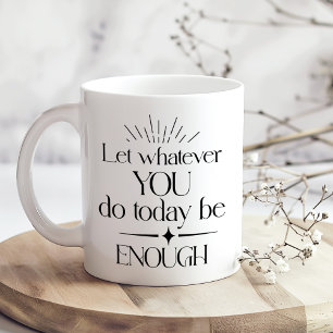 Zwart-wit Inspirerend Quote Tweekleurige Koffiemok