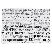 Zwart Wit Inspirerend Woorden Kerst Groot Cadeauzakje (Voorkant)