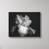 Zwart-wit Iris Bloemen Foto Canvas Afdruk (Voorkant)