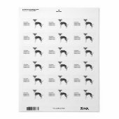 Zwart-wit Italiaans grijsgeluid met aangepaste tek Etiket (Full Sheet)