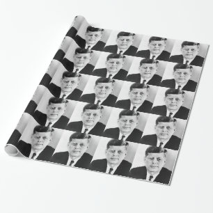 Zwart-wit Jack JFK John F. Kennedy President Cadeaupapier
