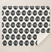 Zwart-wit Jack op Lantaarns Fleece Deken (Voorkant (horizontaal))