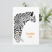 Zwart-wit Jaguar Bedankkaart (Staand voorkant)