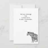 Zwart-wit Jaguar Bedankkaart (Achterkant)